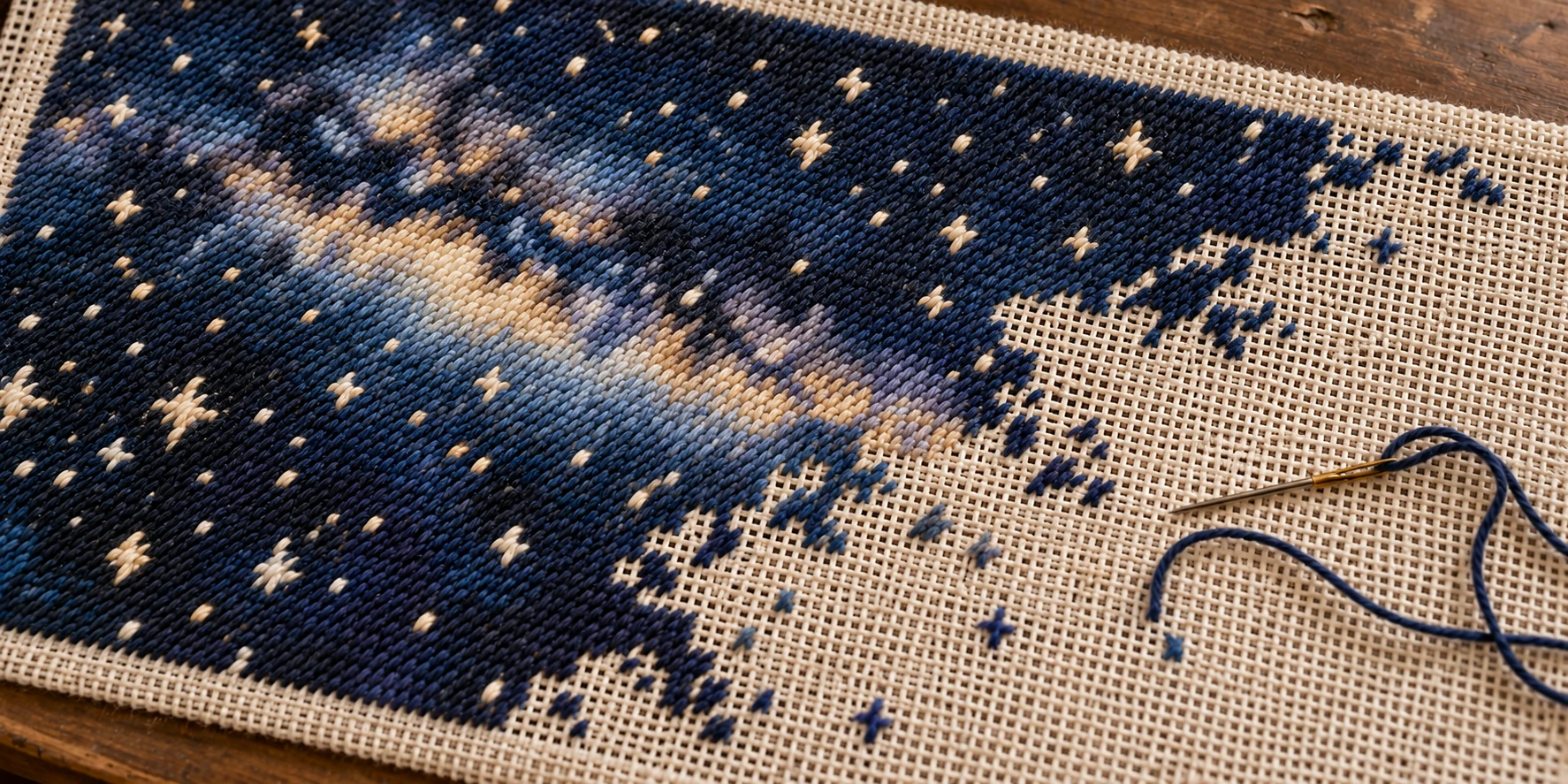 Second header: revised to emphasize parallel diagonal needlepoint tent stitches.