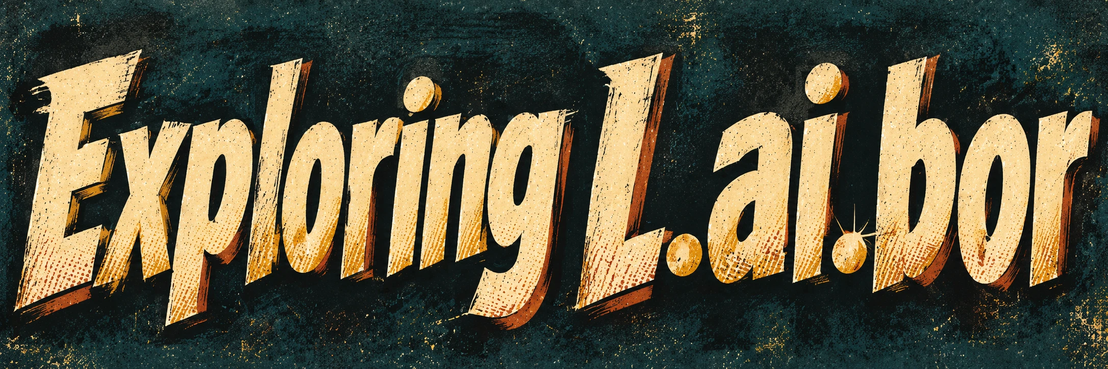 Extra-wide Exploring L.ai.bor wordmark in the essay’s pulp-noir style.